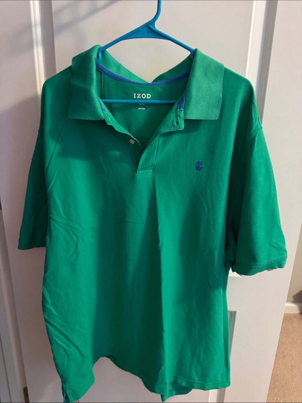 Izod Green Polo with Blue Logo
